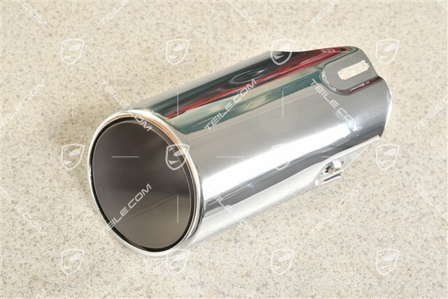 Końcówka rury wydechowej, chromowana, wewnętrzna, L