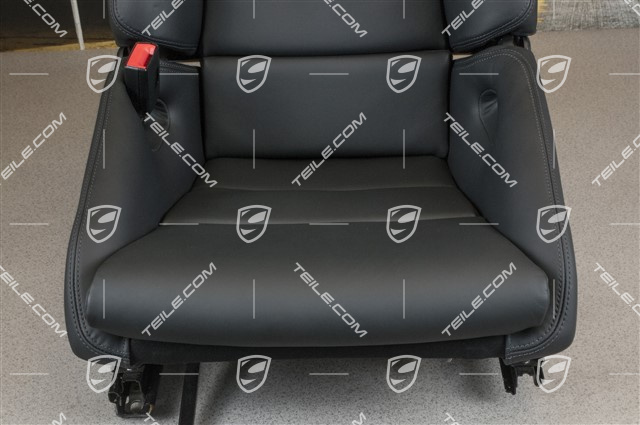 Bucket seat, collapsible, leather Black, L