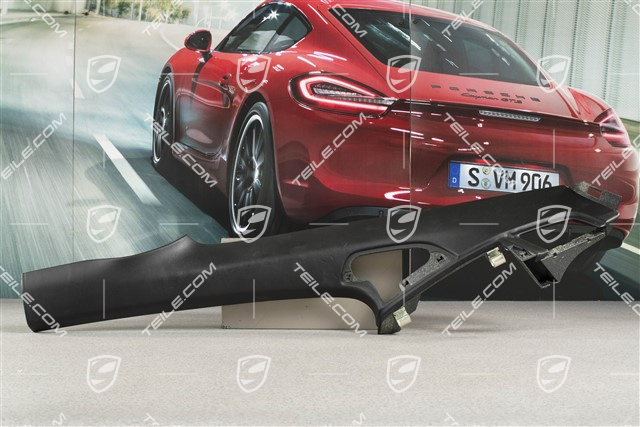 Verkleidung von C-Säule, Coupe, Leder, Schwarz, R