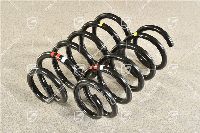 Schraubenfeder, HA, PASM, C4 GTS Cabrio, KENN- Rot, Weiss