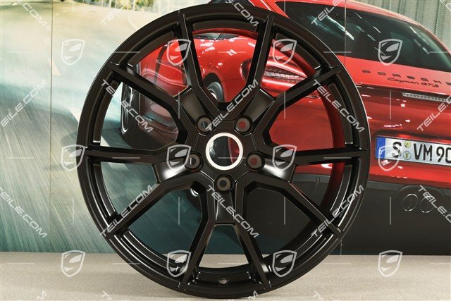 21" Felge Sport Turismo GTS / RS Spyder Design, 9,5J x 21 ET60, in Schwarz Seidenmatt