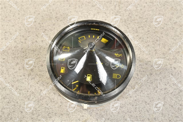 Instrument cluster fuel temperature gauge with indicator lights