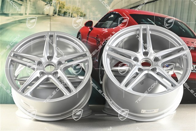 19" Felgensatz Carrera VI, 8,5J x 19 ET50 + 11J x 19 ET56, Brilliantsilber