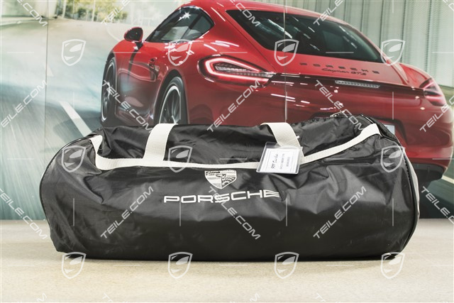 Fahrzeugabdeckung Porsche Wappen, 911 mit Spoiler & Aussenspiegel L+R