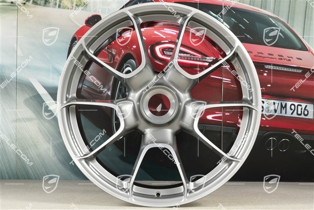 20"+21" komplet felg Turbo S Exclusive Design, 9,5J x 20 ET44 + 12J x 21 ET70, platynowy srebrny