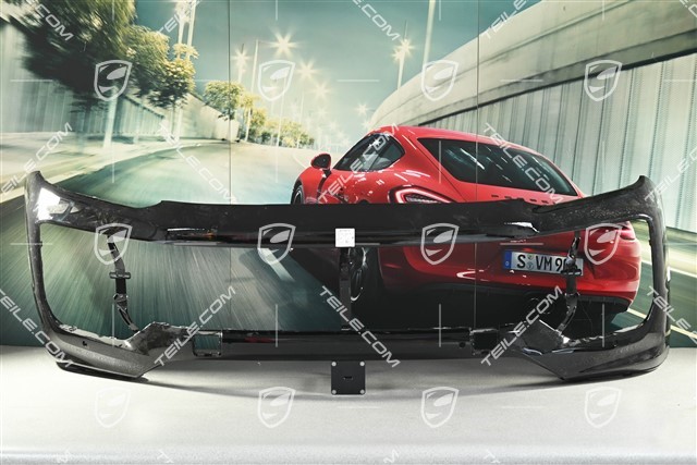 Turbo GT front bumper, with PDC holes, painted in black