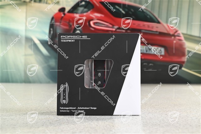 Vehicle keys / Key housing, three-piece, Tartan Design