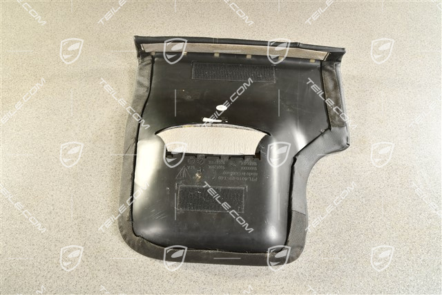 Back seat lower / cushion, Coupe/Targa, Leatherette, black, L