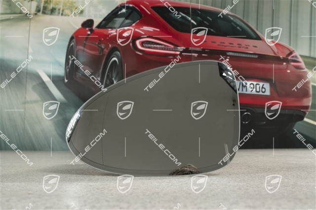 Türspiegel - Spiegelglas, Asphärisch, Abblendbar, beheizbar, L