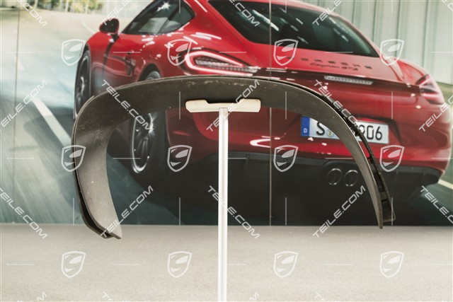 Rear bumper, exhaust system sports tail pipe cover trim, Black, R