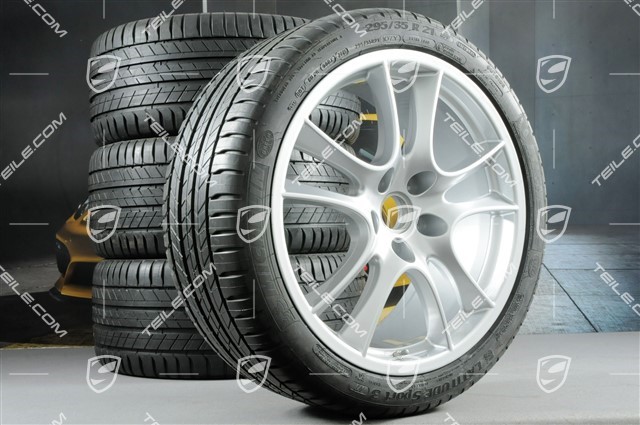 21" komplet kół letnich, Cayenne Sport / GTS, felgi 10J x 21 ET50 + NOWE opony letnie Michelin 295/35 R21