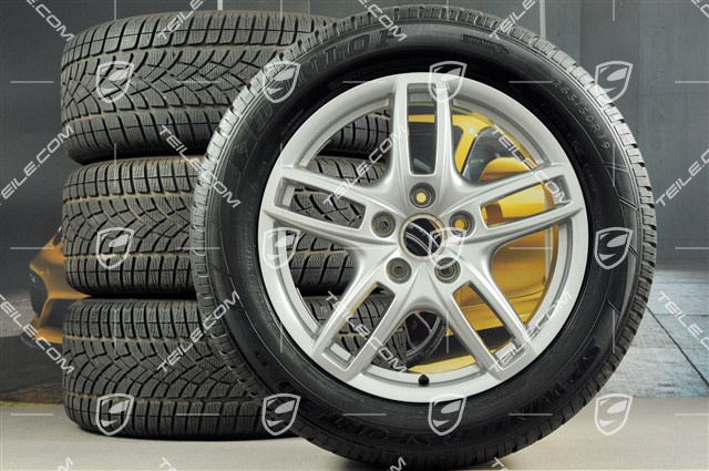 19" Koła zimowe Cayenne Turbo, 4x felgi 8,5 J x 19 ET 59 + 4x opony zimowe Dunlop 265/50 R 19 110V XL M+S, z czujnikami ciśnienia RDK