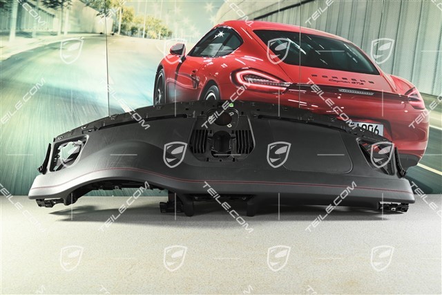 Armaturenbrett, oberer Teil, Leder, schwarz/karminrot, Leder beschädigt