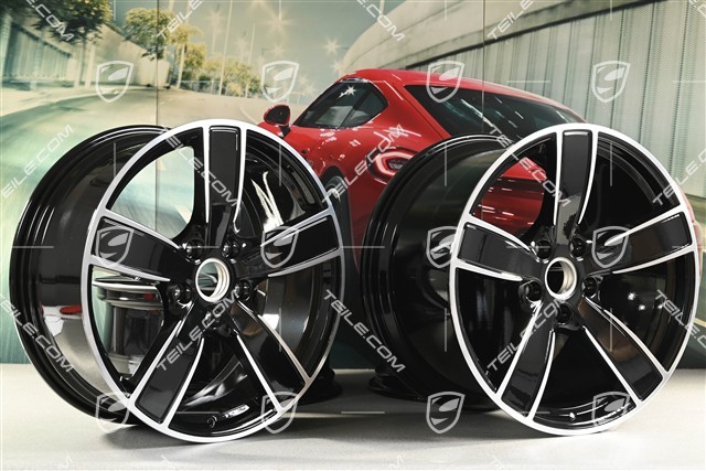 20" Felgensatz Carrera Sport, 8,5J x 20 ET49 + 11,5J x 20 ET56, schwarz hochglanz