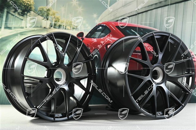 GT4 RS / Spyder RS 20" Magnesium Felgen Satz, 8,5J x 20 ET61 + 11J x 20 ET50, schwarz seidenmatt
