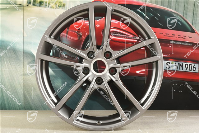 21-inch wheel rim, Cayenne Turbo, 11J x 21 ET49, Platinum satin-matt