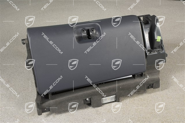 Glove compartment complete, Leatherette, Sea blue