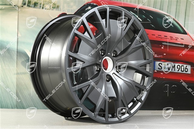 20-inch Turbo S Aero Design wheel rim set, 9J x 20 ET54 + 11J x 20 ET60, in anthracite grey