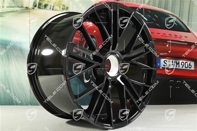 21" Panamera Turbo S wheel rim, 11,5J x 21 ET69, black high gloss
