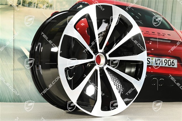 22" Macan Sport wheel rim, 9J x 22 ET29, black high gloss