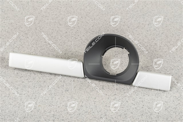 Trim. Ignition switch, Satin aluminium/Black