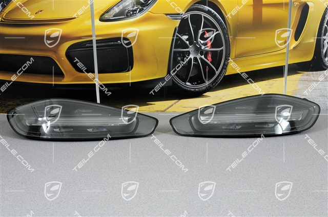 Rear lights, darkened / black, set, L+R