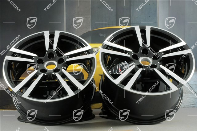 20" Felgensatz Turbo II, 9,5J x 20 ET65 + 11J x 20 ET68, schwarz hochglanz