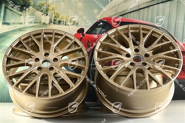 21" Felgensatz Panamera Exclusive Design, 9,5J x 21 ET71 + 11,5J x 21 ET69, neodyme
