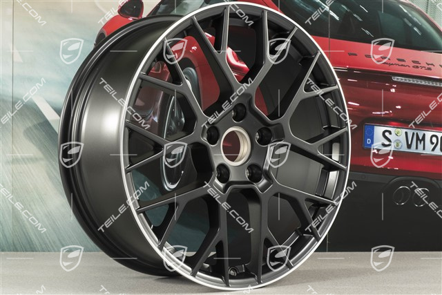 20+21" Felgensatz RS Spyder, Felgen: vorne 8,5J x 20 ET53 + hinten 11,5J x 21 ET67, schwarz seidenmatt