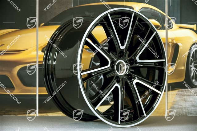 21" Felge Panamera Exclusiv, 11,5J x 21 ET69, schwarz hochglanz