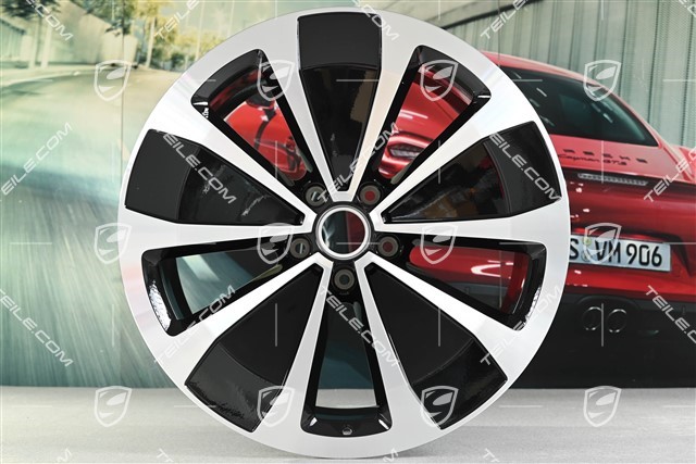 22" felga Macan Sport, 9J x 22 ET29, czarna, polerowana