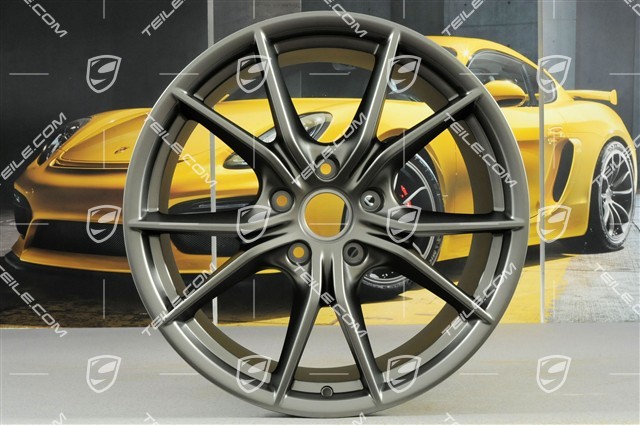20-inch Carrera S IV wheel rim set, 8,5 J x 20 ET49 + 11,5 J x 20 ET76, Platinum satin-matt
