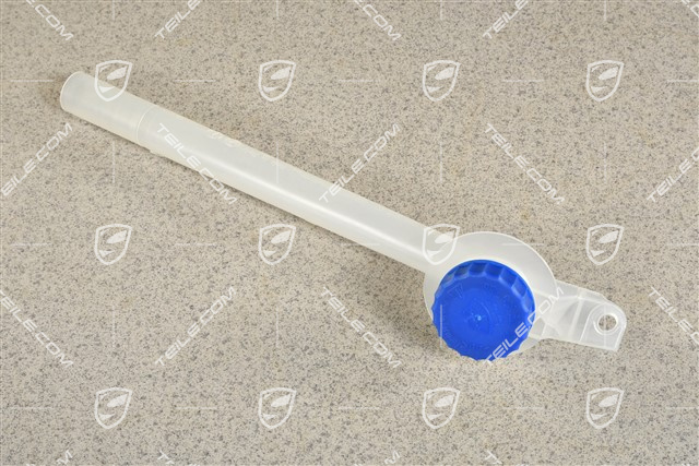Filler neck for windshield wash system reservoir / tank
