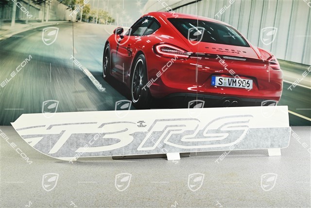 Dekorstreifen / Dekorfolie Schriftzug / Logo / Aufkleber, Seitlich, GT3 RS, Schwarzmatt, R