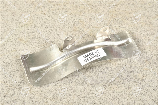 Heat protection for engine lower suspension mounting bracket, V8