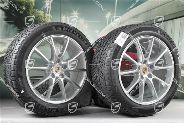 20-inch Cayenne COUPE Design winter wheel set, rims 9J x 20 ET50 + 10,5J x 20 ET55 +  Michelin winter tyres 275/45 R20 + 305/40 R20, with TPMS
