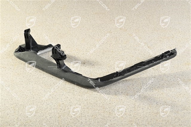 Zuziehgriff, Alcantara mit Zierleiste in Schwarz, L