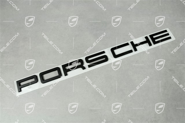 Napis / logo PORSCHE, tył, czarny mat