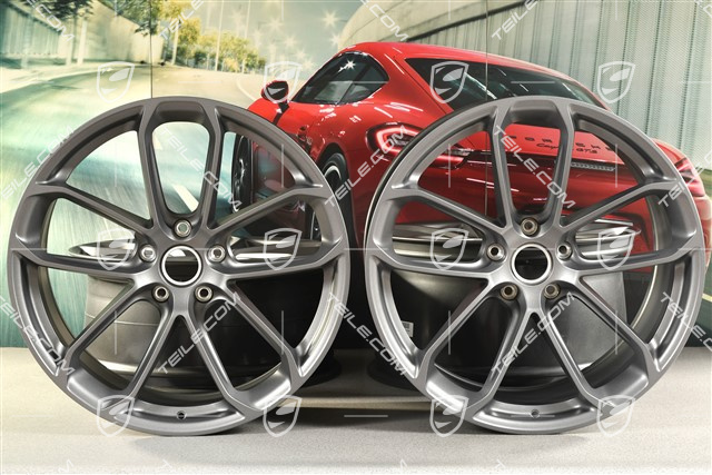 22" Felgensatz GT, 10J x 22 ET48 + 11,5J x 22 ET52, Vesuvgrau