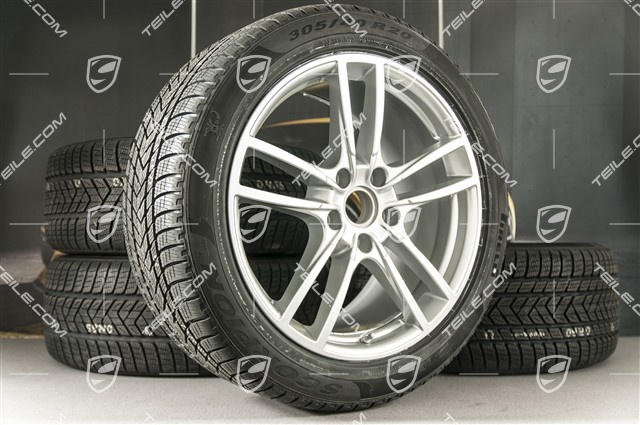 20-inch Cayenne COUPE Sport winter wheel set, rims 9J x 20 ET50 + 10,5J x 20 ET55 + NEW Pirelli winter tyres 275/45 R20 + 305/40 R20, with TPMS