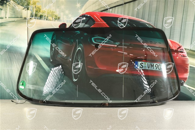 Szyba czołowa przyciemniana, z zielonym pasem