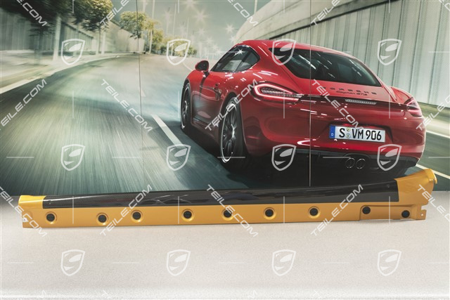 Sill cover, Turbo S Exclusive Series, CARBON, Gold Yellow Metallic, L