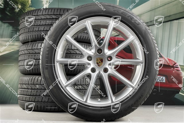20" koła letnie Cayenne Design, komplet, felgi 9J x 20 ET50 + 10,5J x 20 ET64 + opony letnie Pirelli 275/45 R20 + 305/40 R20, z czujnikami ciśnienia