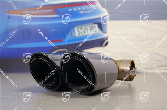 Sportowa końcówka układu wydechowego, czarna, L