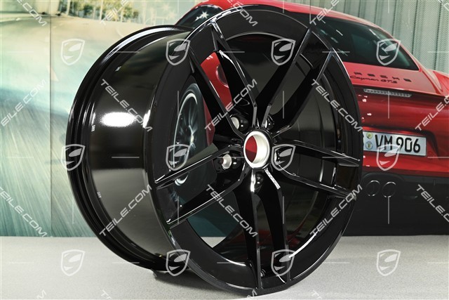 21" Carrera Exclusive Design Felge, 11,5J x 21 ET79, schwarz hochglanz