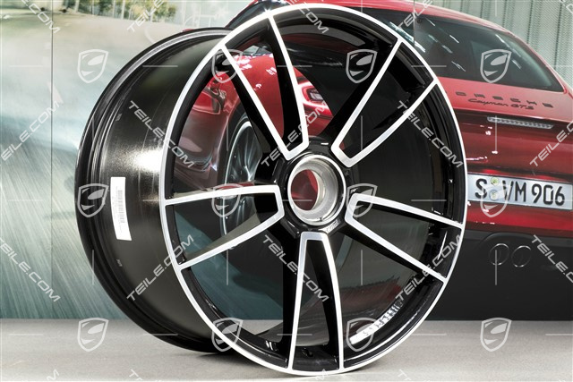 21" Turbo S Felge, 11,5J x 21 ET67, in Schwarz Hochglanz