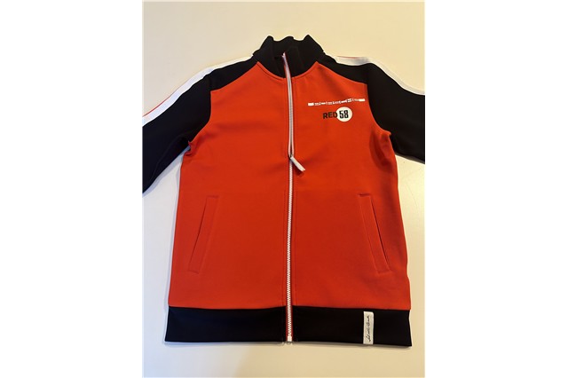 Men's training jacket, red/black, size S