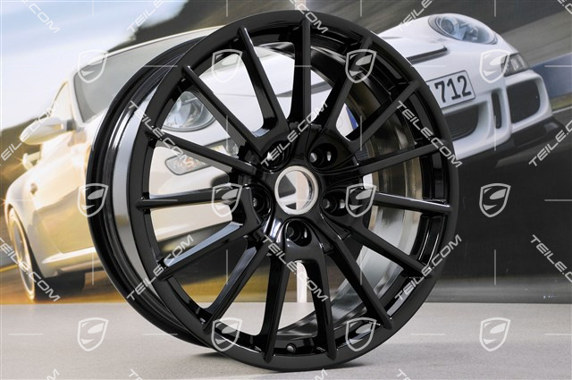20" Panamera Sport Felgensatz, 2 x 9,5J x 20 ET 65 + 2 x 11,5 J x 20 ET 63, schwarz
