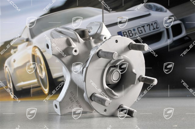 Wheel carrier assembly (incl. wheel hub, angular contact ball bearing a. toothed disc), L