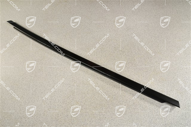 Rear door moulding trim in Black matte, R